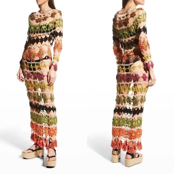 CELIAB Barley Crochet Coverup Dress